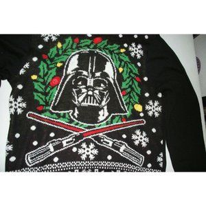 Star Wars Darth Vader Unisex Ugly Christmas Sweater Crew Neck M Lucas Films